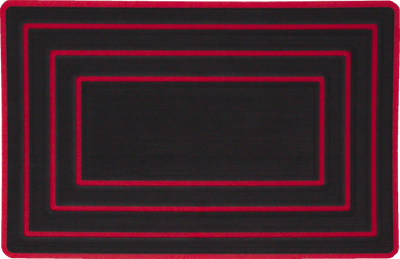 Yeti Roadie 20 Cooler Pad: Black over Red - Multi Border - 6mm