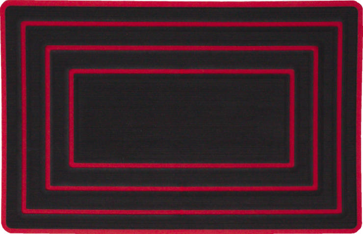 Yeti Roadie 20 Cooler Pad: Black over Red - Multi Border - 6mm