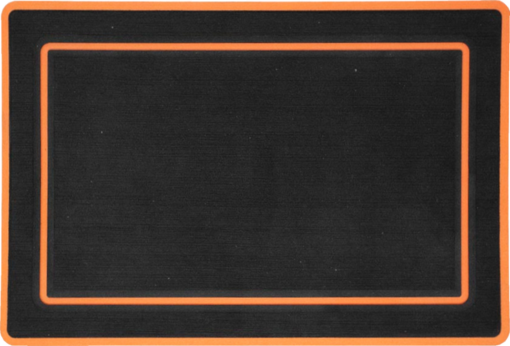 Yeti Roadie 20 Cooler Pad: Black over Orange - Bordered - 6mm