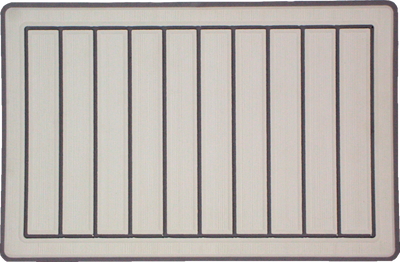 Yeti Roadie 20 Cooler Pad: Mist Gray over Slate Gray  - Vertical Faux Teak - 6mm