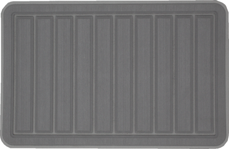 Yeti Roadie 20 Cooler Pad: Slate Gray over Titanium  - Vertical Faux Teak - 6mm