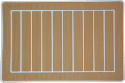 Yeti Roadie 20 Cooler Pad: Teak over White - Vertical Faux Teak - 6mm