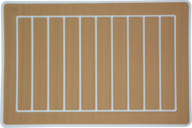 Yeti Roadie 20 Cooler Pad: Teak over White - Vertical Faux Teak - 6mm