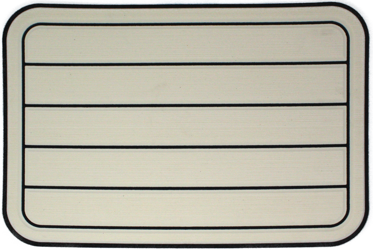 Yeti Tundra 35 Cooler Pad: Cream over Black - Horizontal Faux Teak - 6mm