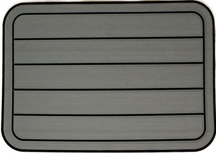 Yeti Tundra 35 Cooler Pad: Slate Gray over Black - Horizontal Faux Teak - 6mm