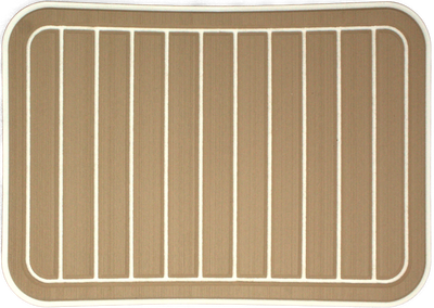 Yeti Tundra 35 Cooler Pad: Teak over White - Vertical Faux Teak - 6mm