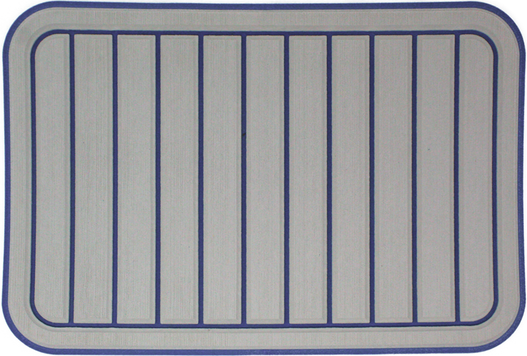 Yeti Tundra 35 Cooler Pad: Titanium over Aegean Blue - Vertical Faux Teak - 6mm