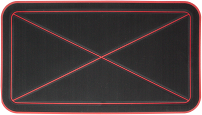 Yeti Tundra 45 Cooler Pad: Black over Red - Crossed Design - 6mm