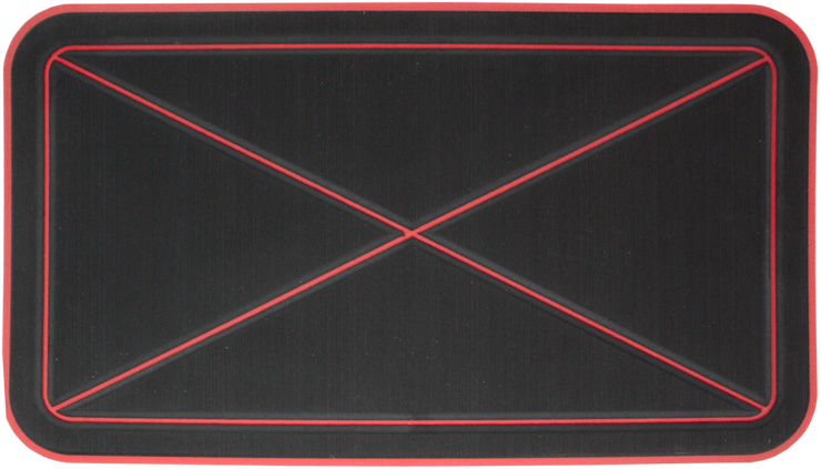 Yeti Tundra 45 Cooler Pad: Black over Red - Crossed Design - 6mm