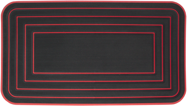 Yeti Tundra 45 Cooler Pad: Black over Red - Multi-border Design - 6mm