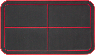 Yeti Tundra 45 Cooler Pad: Black over Red - Quartered Design - 6mm