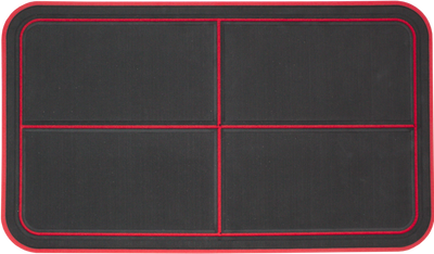 Yeti Tundra 45 Cooler Pad: Black over Red - Quartered Design - 6mm